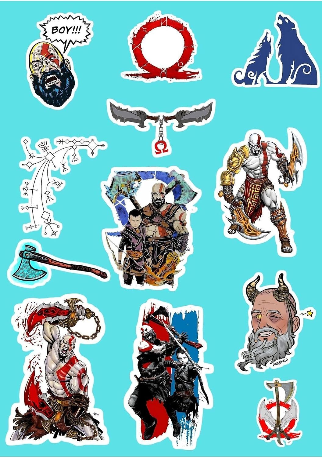 God Of War Sticker Seti