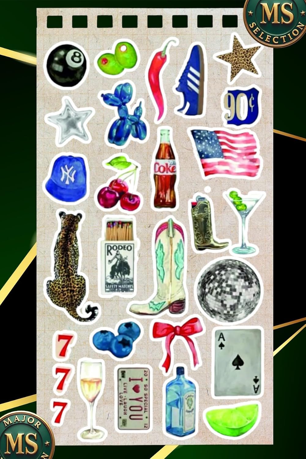 Vintage Karışık Sticker Seti 25'Li Laptop Tablet Defter Sticker Paketi