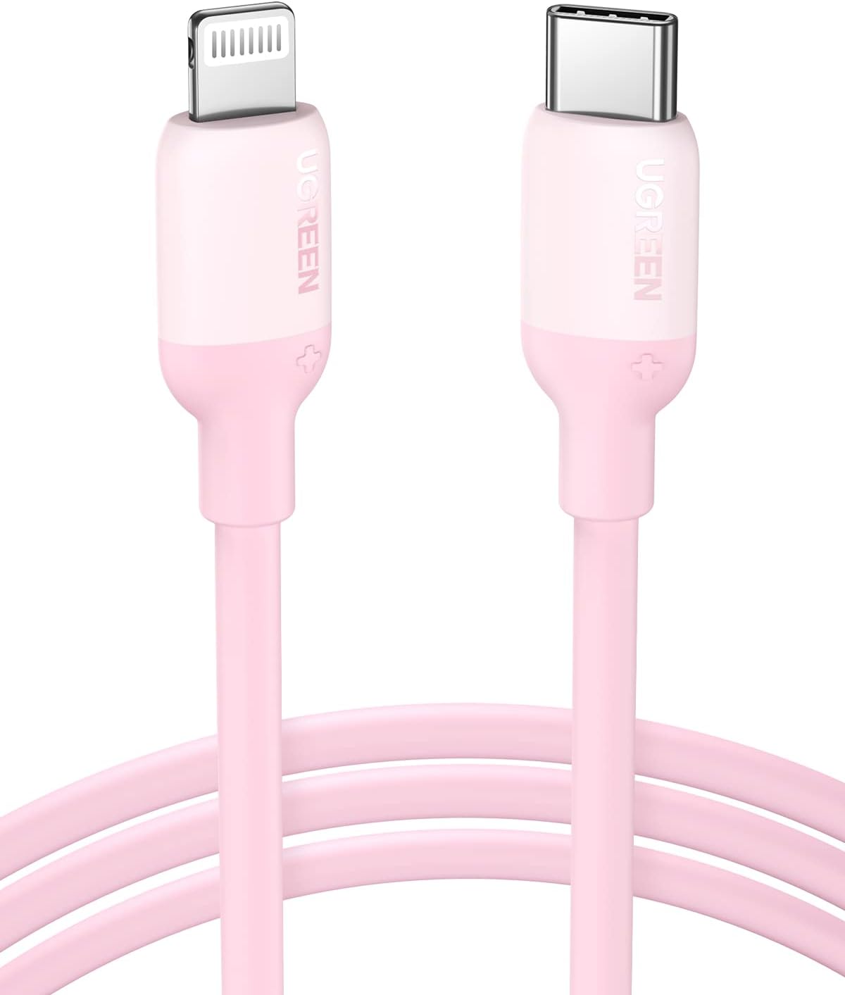 Lightning to USB-C 3A PD MFi Sertifikalı Hızlı Şarj Kablosu, 1 Metre, Pembe