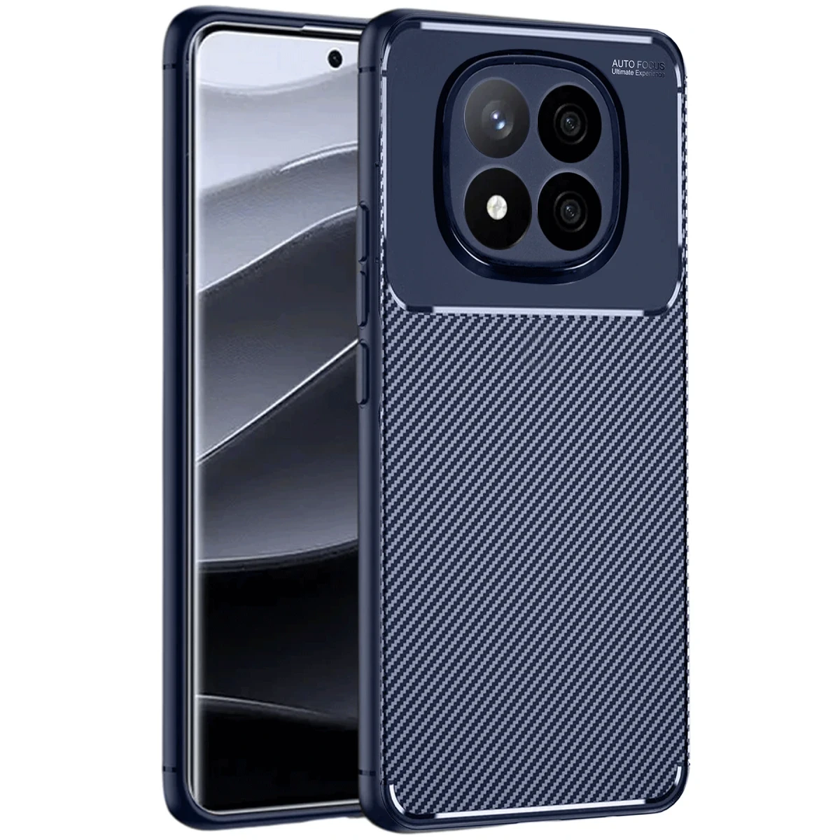 Xiaomi Redmi Note 14 Pro 4G Kılıf Auto Focus Karbon Kapak - Lacivert