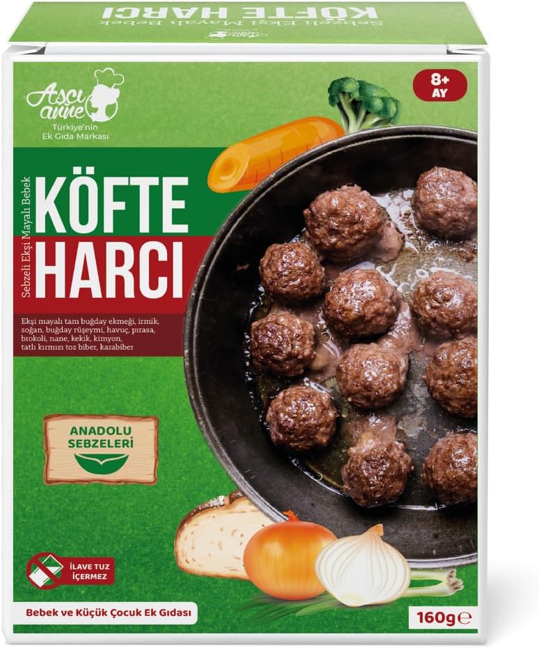 Aşçı Anne Sebzeli Ekşi Mayalı Bebek Köfte Harcı - 8+ Ay