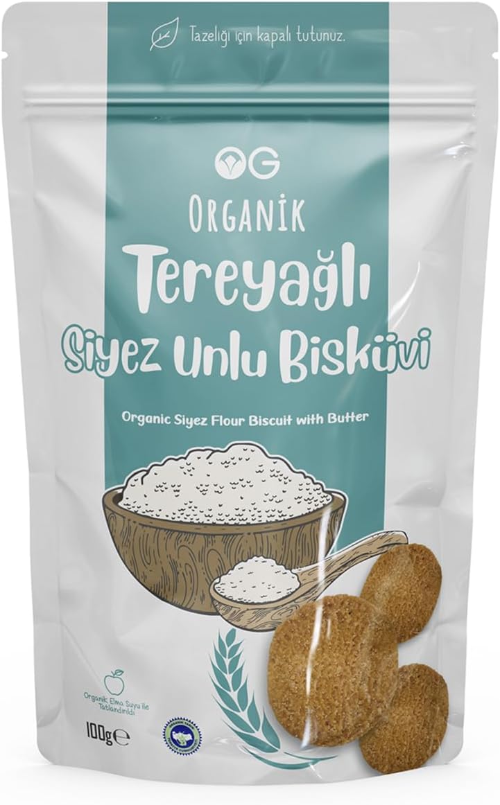 OG Organik Tereyağlı Siyez Unlu Bisküvi 100 gr