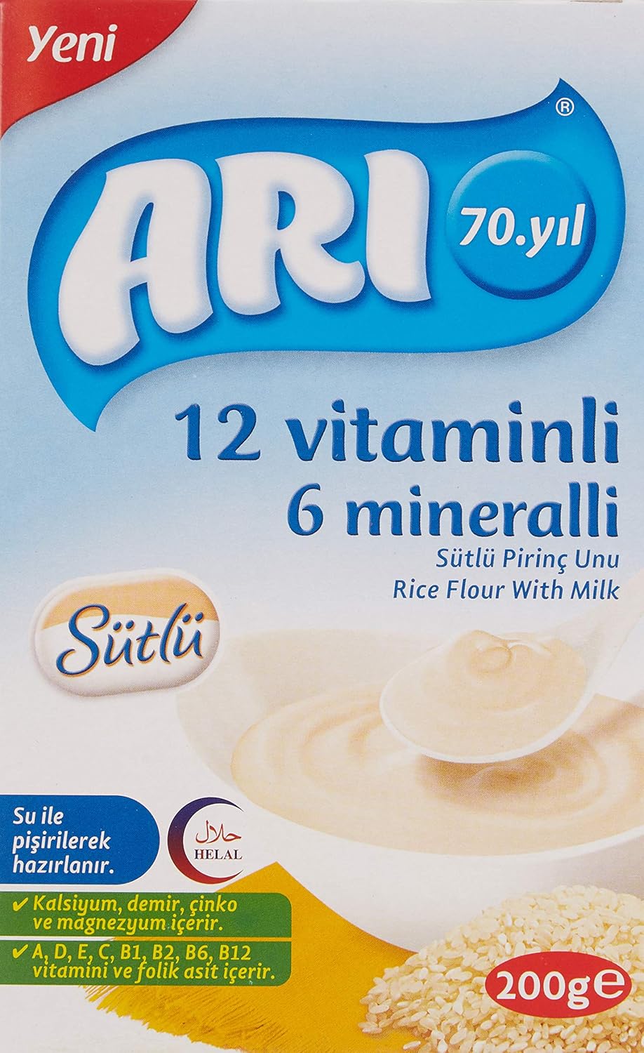Mama 12 Vitaminli 6 Mineralli Sütlü Pirinçli,200 Gr