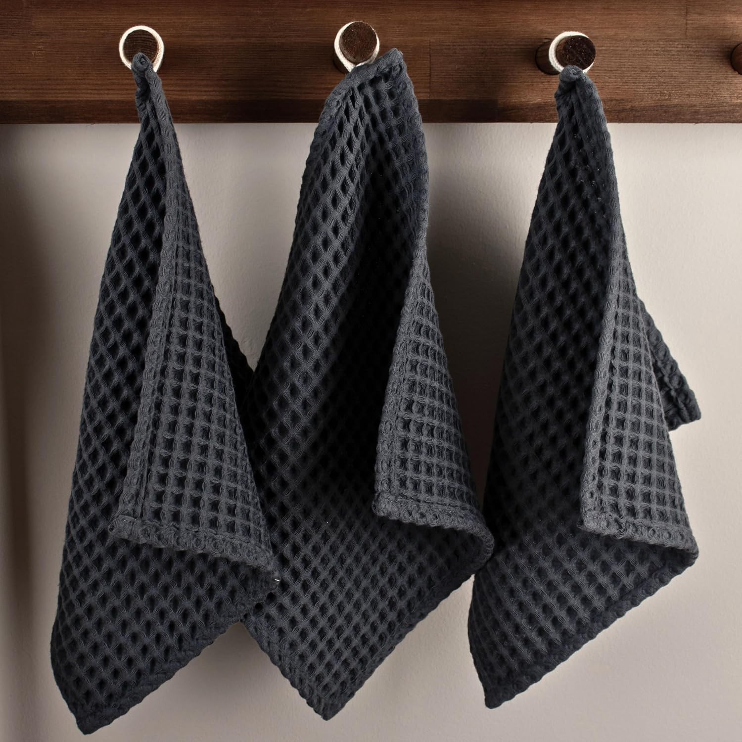 PÜSKÜL Antrasit, Pakette 3-Adet 30x30 cm Mutfak Havlusu, Misafir Havlusu