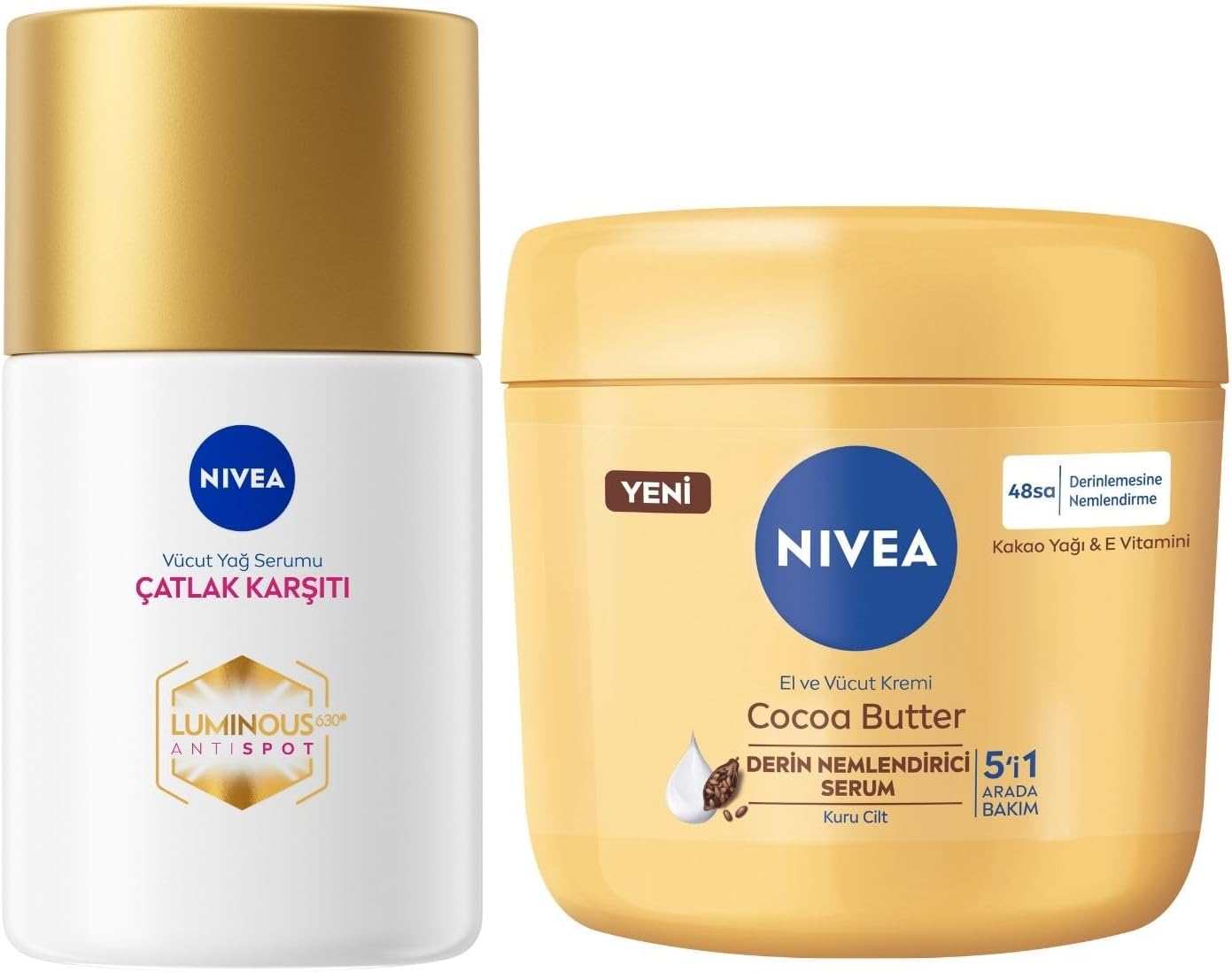 Luminous630 Çatlak Karşıtı Vücut Bakım Yağ Serumu 100ml ve Cocoa Butter Vücut Bakım Kremi 400ml,Vücut Bakım Seti