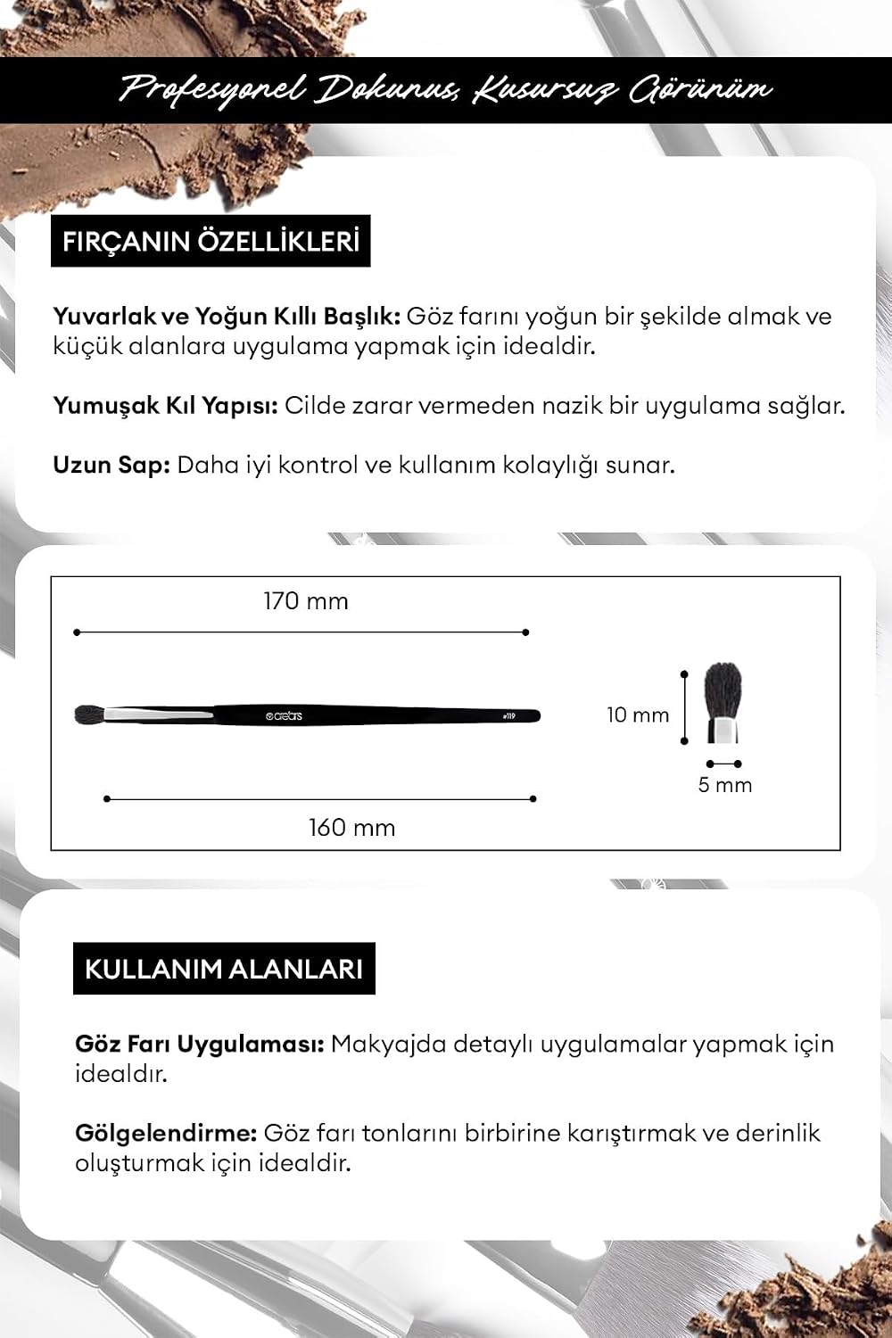 Detay Fırçası Petit Crease Brush #119