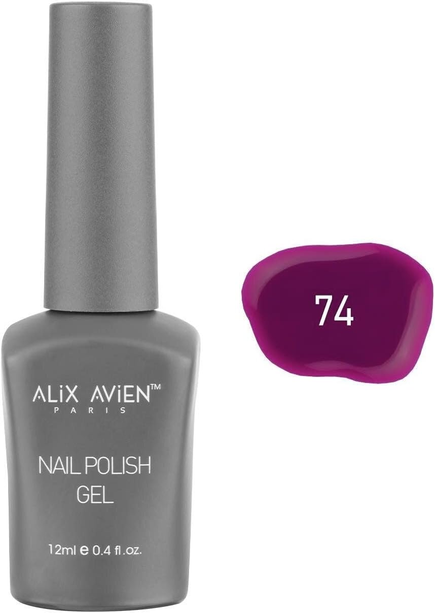 Mor Pembe Kalıcı Oje 74-Yoğun Renk Veren Jel Oje 12 ml-Nail UV Gel Polish 74