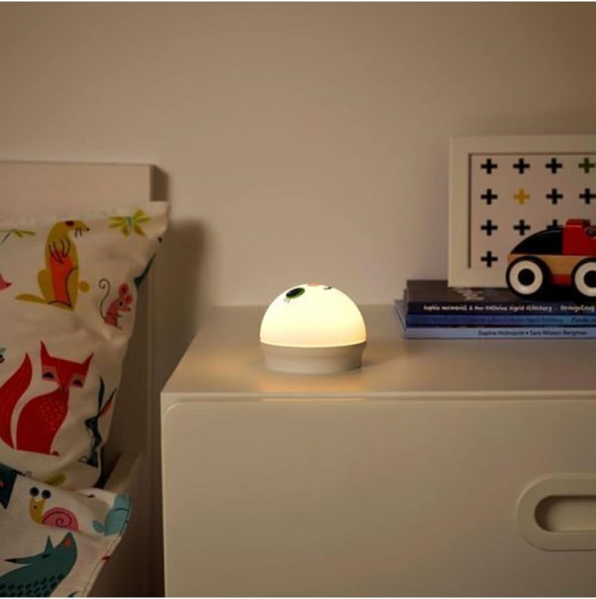 Kornsno LED Gece Lambası Beyaz Tavşan Pil Kumandalı 004.337.20