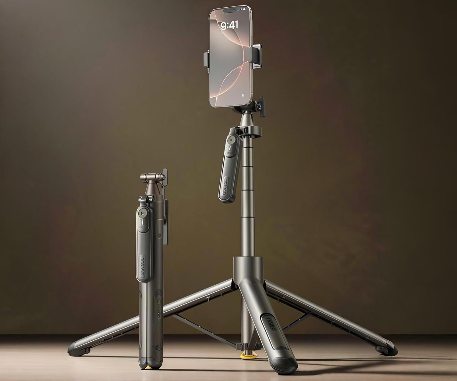 170 cm Otomatik Açılan Profesyonel Tripod, 360° Kademesiz Dönüş Özellikli, Ultra Geniş Açı Destekli, 1/4 Vida Girişli, Titreşim Önleyici Stabil Telefon ve Kamera Tripodu 430gr | H18 Pro