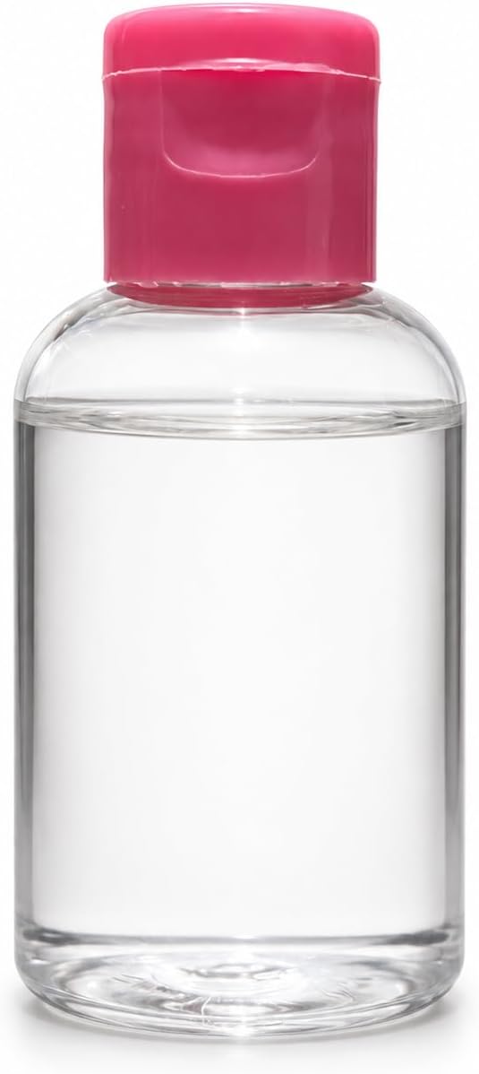 50 Adet 50 ML Boş Plastik Şişe OM61 Pembe Kapak