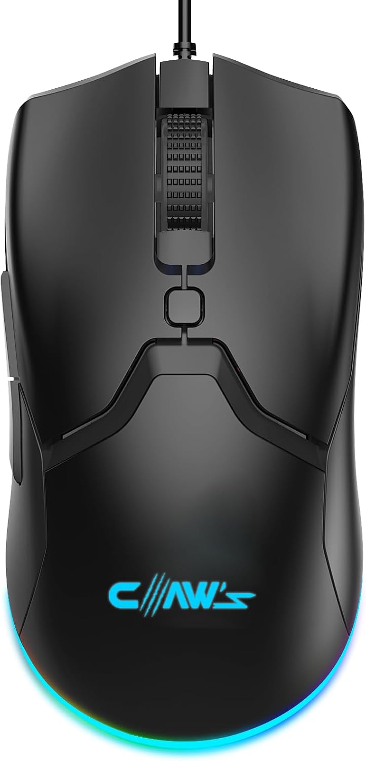 Cerberus PixArt PAW3519 Sensörlü 4200 Dpi Wide RGB Özel ABS Doku Kablolu Gaming Mouse - Siyah