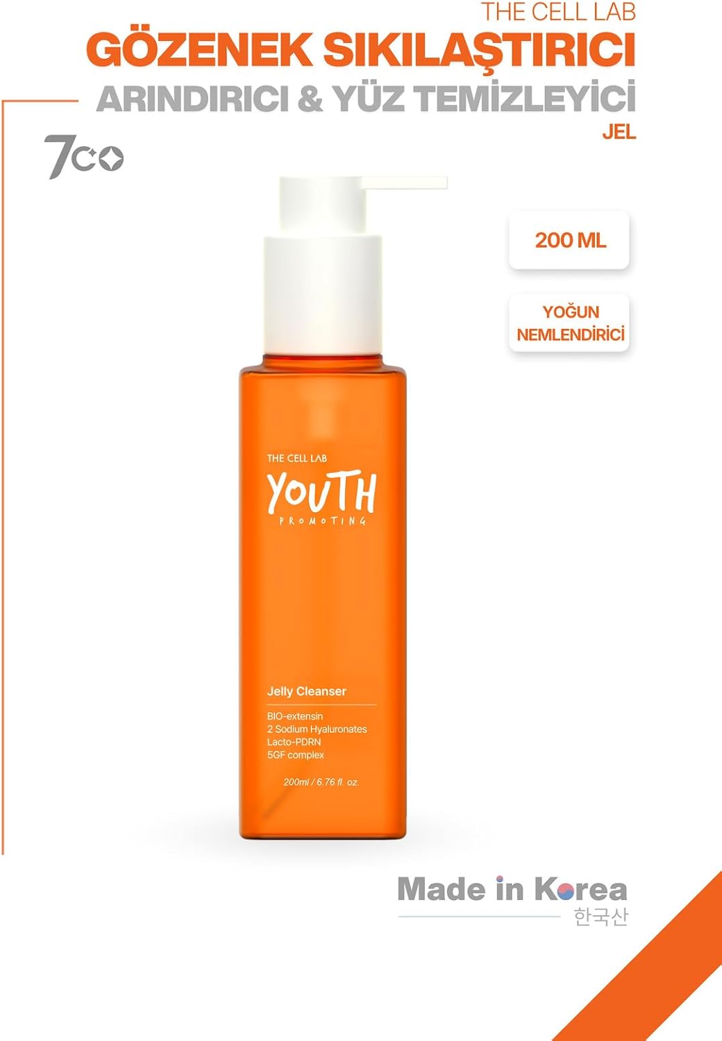 Gözenek Sıkılaştırıcı & Arındırıcı Yüz Temizleyici Jeli, 200ml, Lacto-PDRN