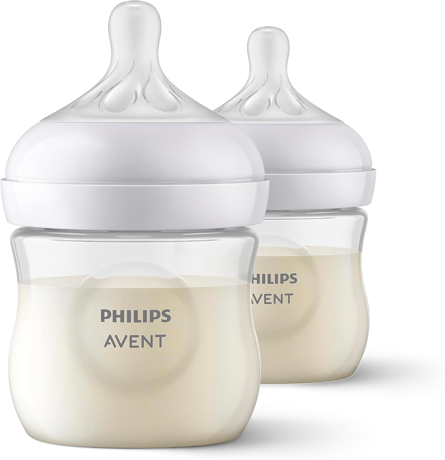 Philips Doğal Tepkili Biberon 2’li Set, 125 ml, 0-3 Ay, Akıtmaz Emzik, Kolik ve Gaz Önleyici, BPA İçermez, SCY900/02
