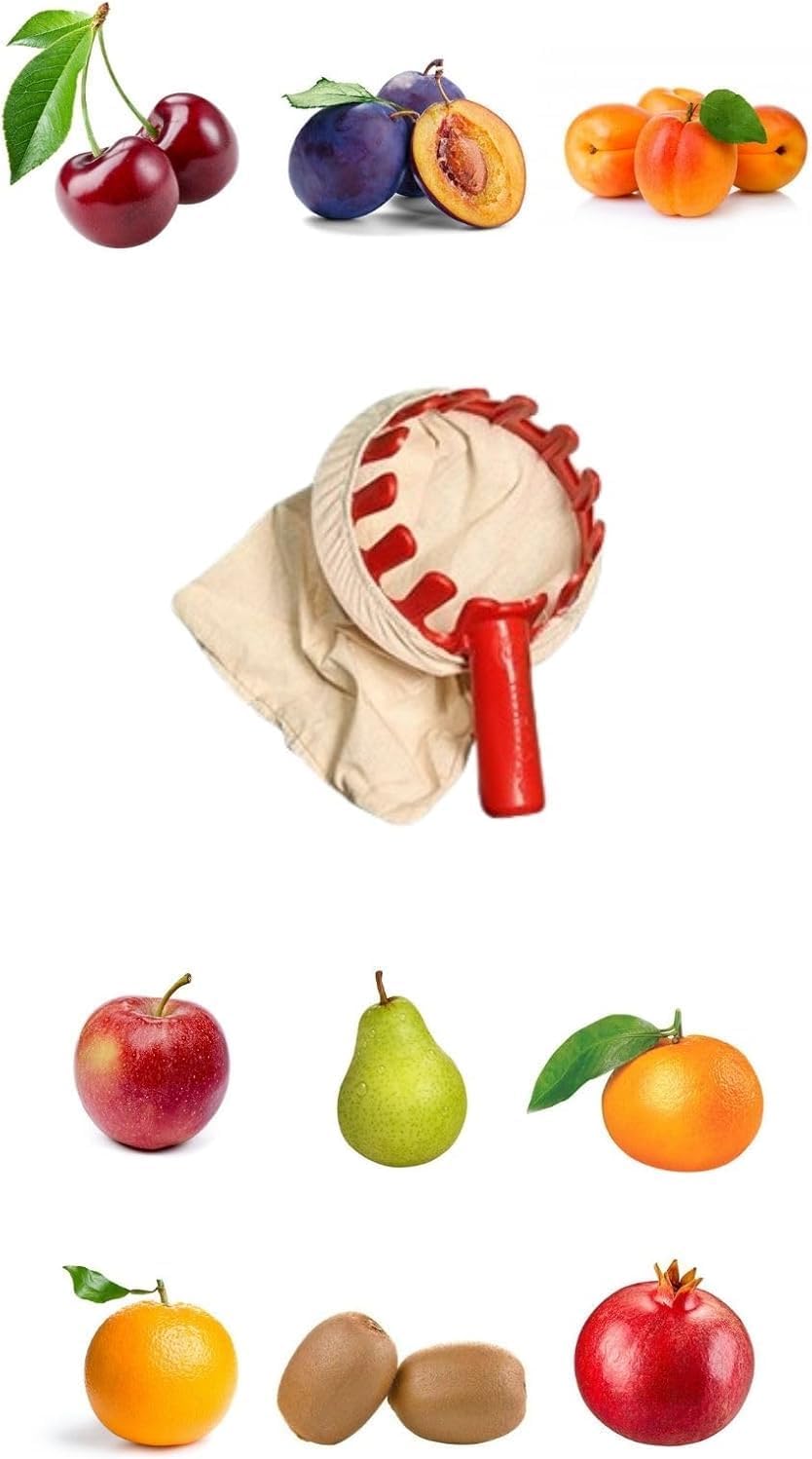 Meyve Toplama Aparatı Plastik Bez Torbalı
