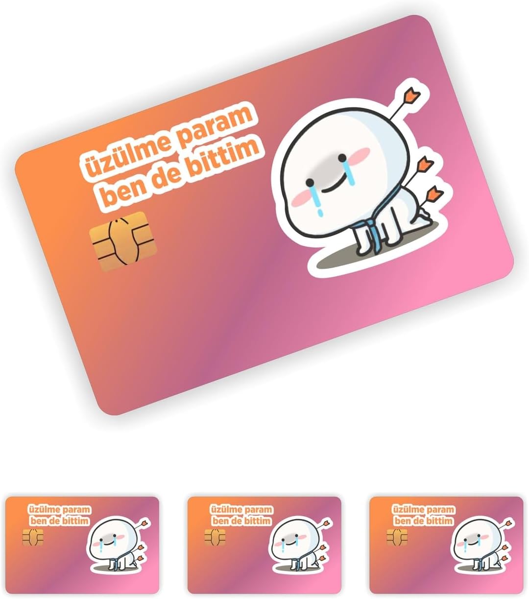 Kart Kaplama Sticker 4 Adet Qubby Üzülme Param Kart Etiketi, qa4209545995