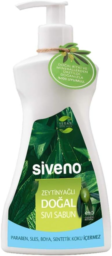 %100 Doğal Sıvı Kastil Sabun Zeytinyağlı Yoğun Nemlendirici Arındırıcı Bitkisel Vegan 300 ml