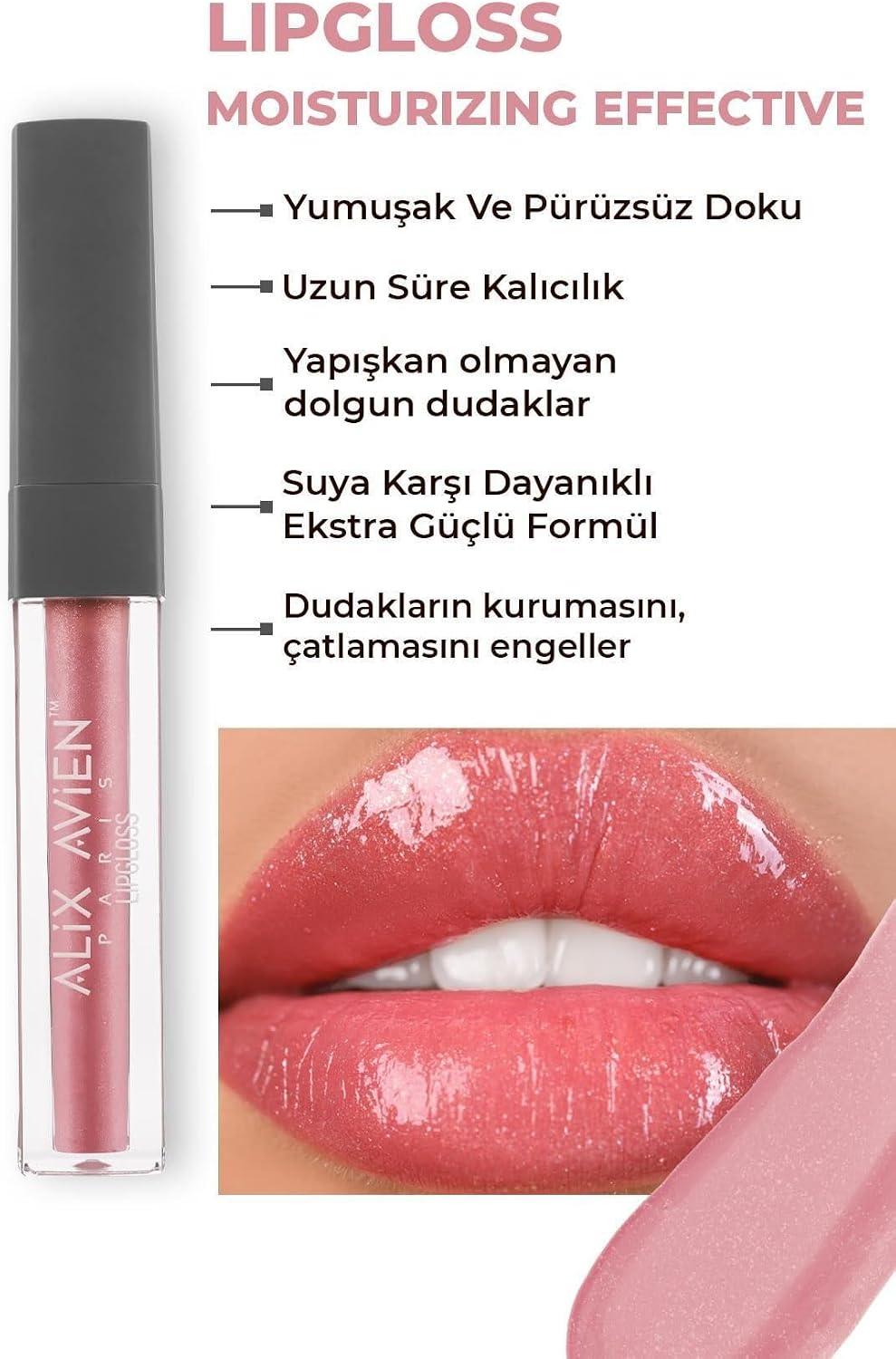 Uzun Süre Kalıcı Yapışkan His Bırakmayan Nemlendirici Dudak Parlatıcısı - Lipgloss 09 Softly Pink