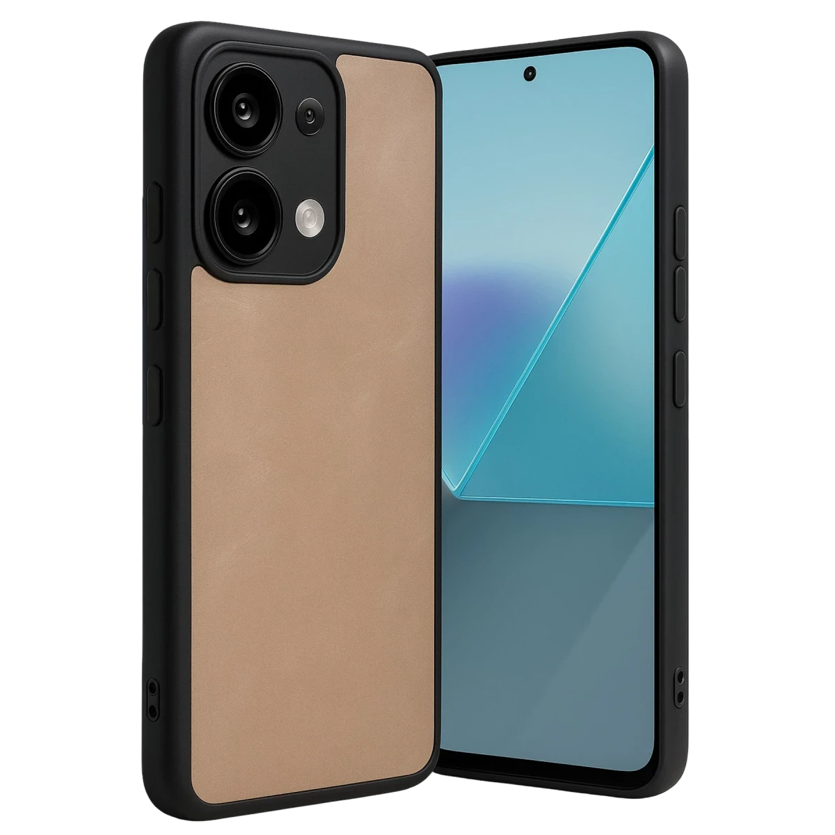 Xiaomi Redmi Note 13 Pro 5G Kılıf Aras Deri Kapak - Pudra