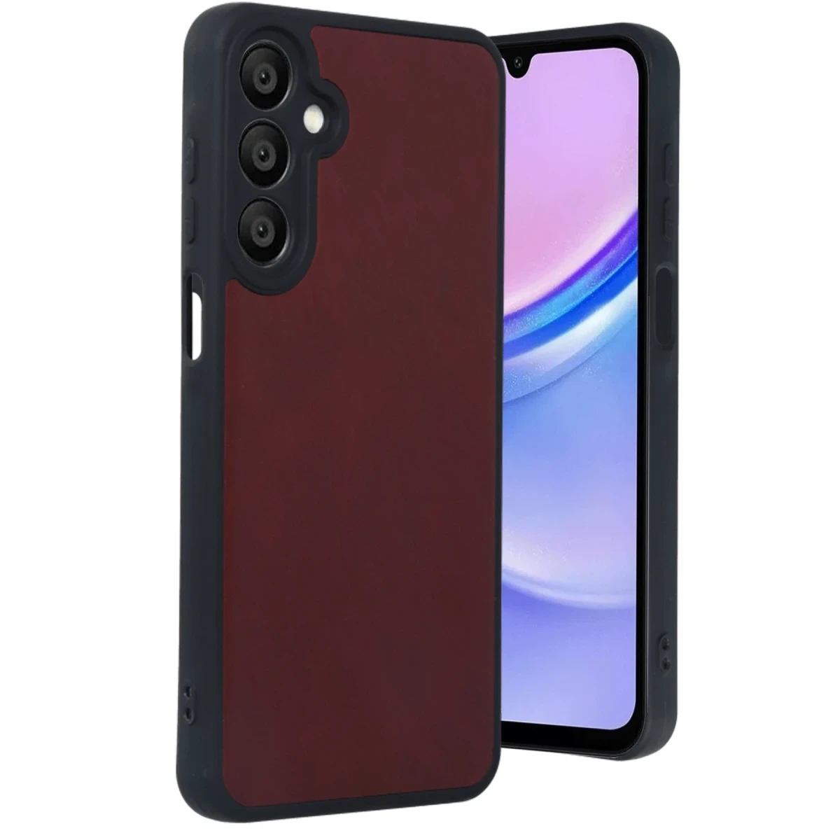 Samsung Galaxy A55 5G Kılıf Aras Deri Kapak - Bordo