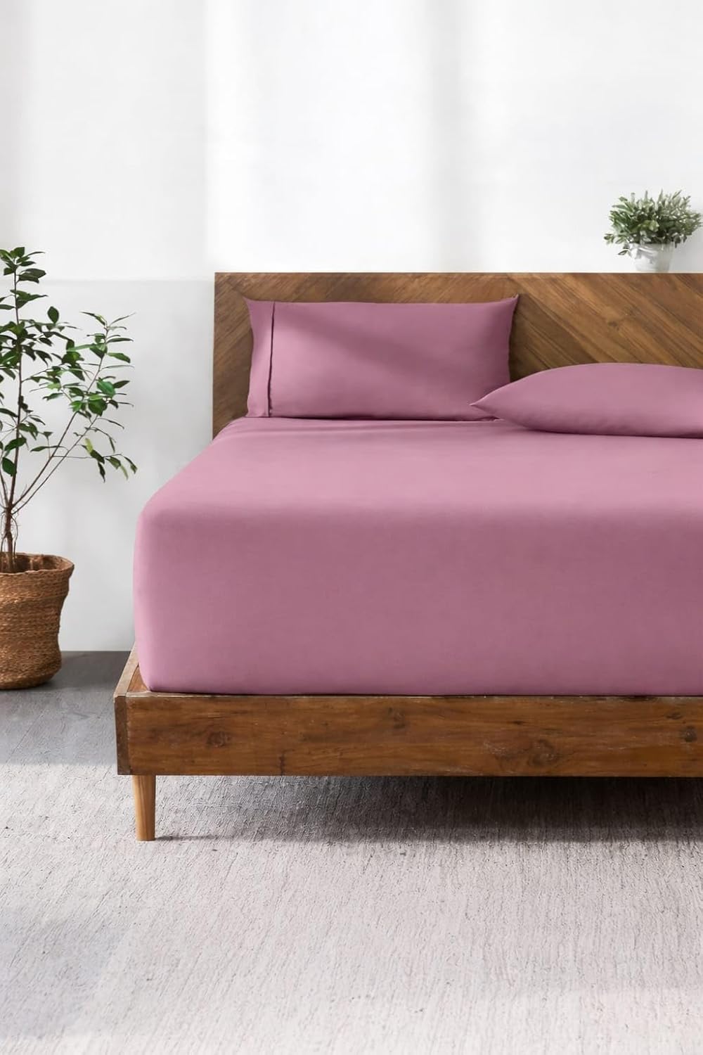 Lastikli Çarşaf Hipoalerjenik%100 Pamuk Penye Kumaş Lila 120x200 cm, LUXCARSAF