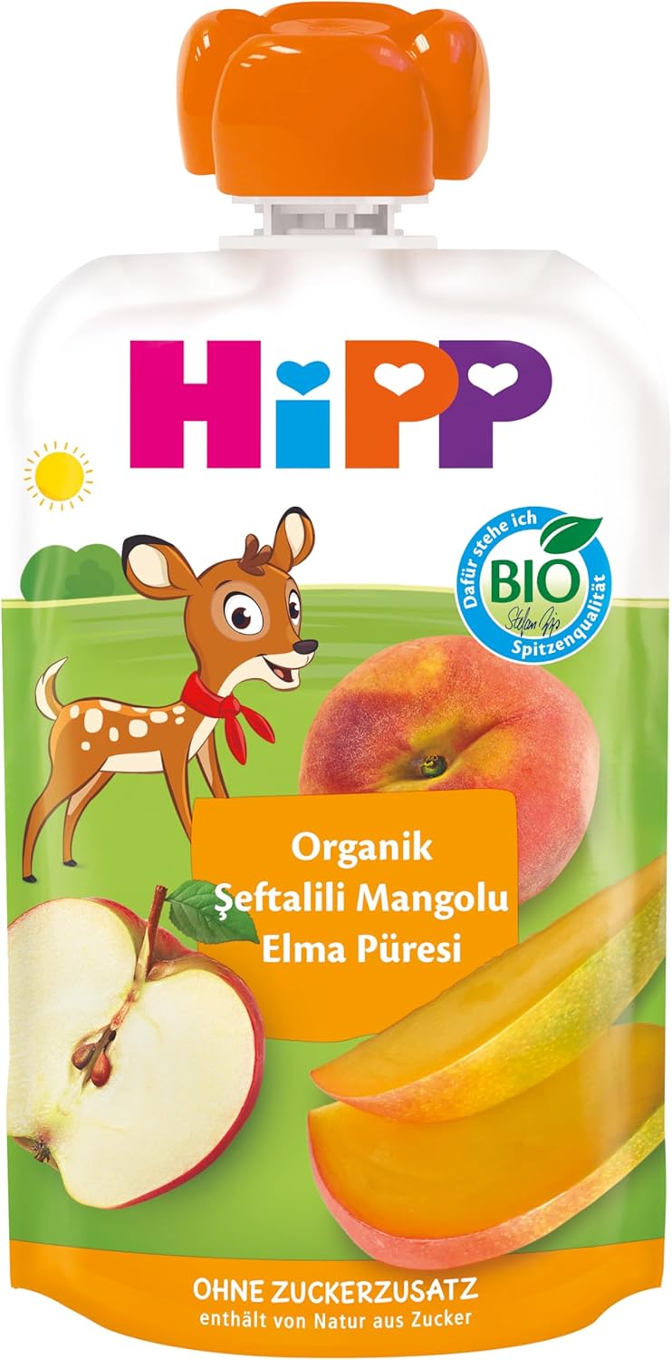 Organik Şeftalili Mangolu Elma Püresi 100 gr