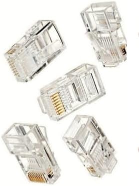 100 Adet Cat5 Cat6 Rj45 8P8C Jack Ethernet İnternet Modem Kablosu Soketi Network Uç (100 Adet)