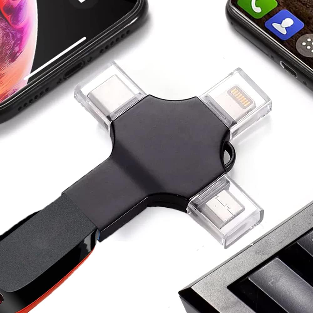 Type-C ve Lightning Android IPhone IPad USB-C Flash Bellek Dosya Aktarım Çevirici Adaptör