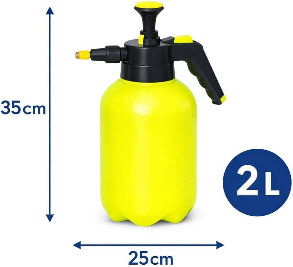 Basınçlı Bahçe Spreyi 2 Litre, El Pompalı İlaçlama Ve Sulama Püskürtücüsü, Ayarlanabilir Nozul, Çok Amaçlı Pulverizatör, 2 Litre Basınçlı Sprey Pompası, Bahçe İlaçlama, Bitki Sulama