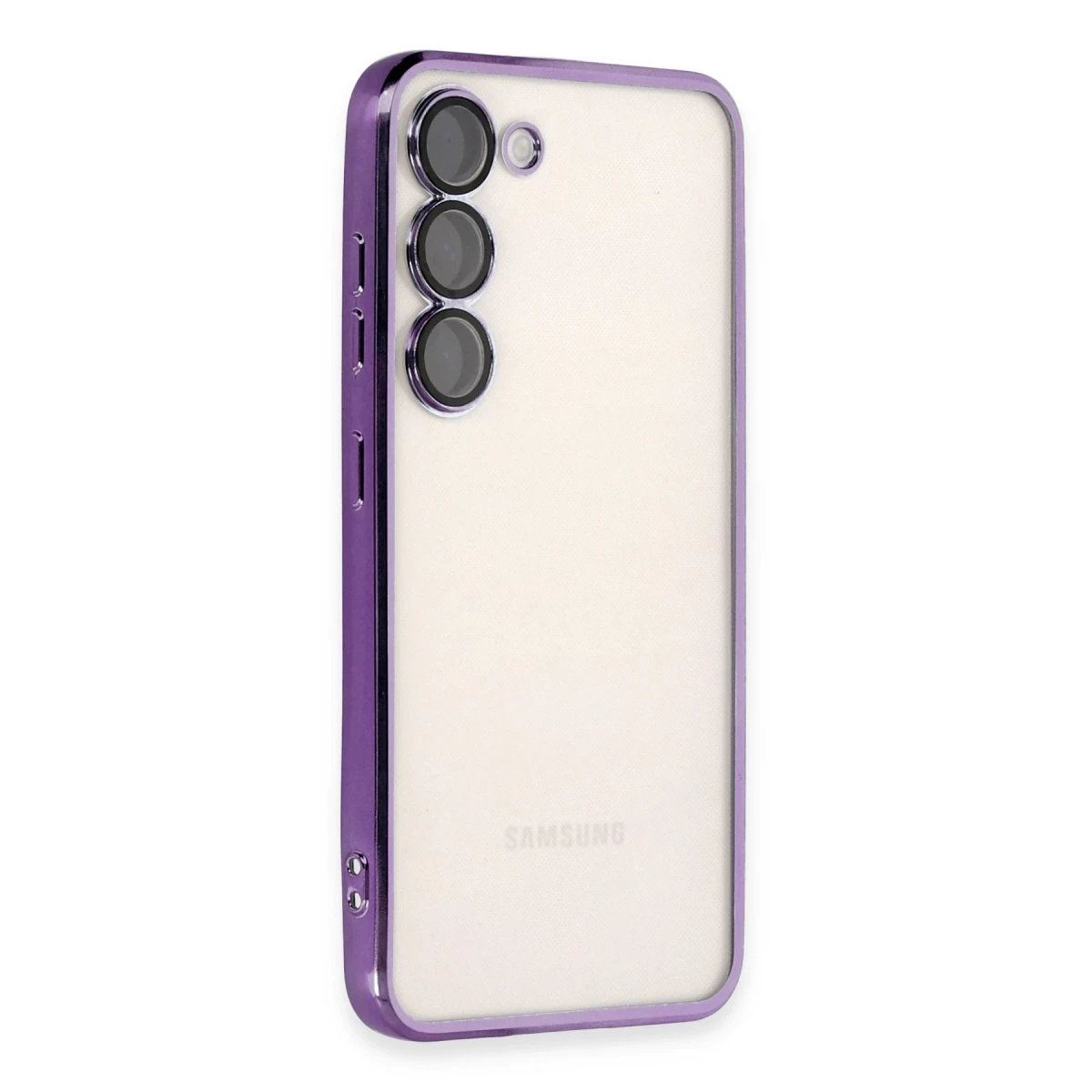 Samsung Galaxy S23 Kılıf Razer Lensli Silikon - Mor