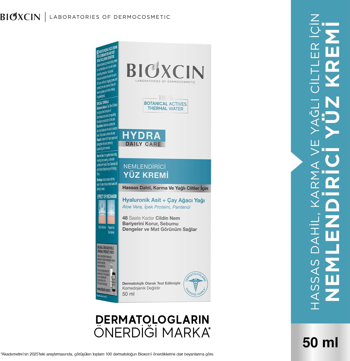 Hydra Nemlendirici Yüz Kremi 50 ml - Karma ve Yağlı Ciltler