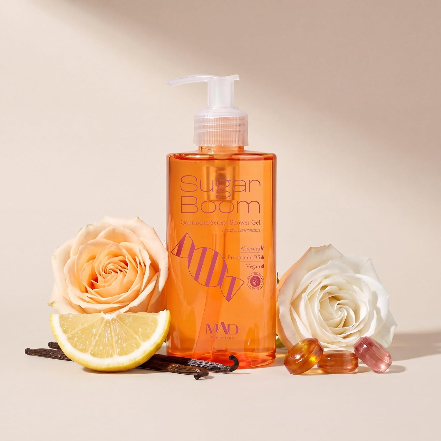 MAD Sugar Boom Duş Jeli 300 ml–Safran,Gül&Şekerli Notalar