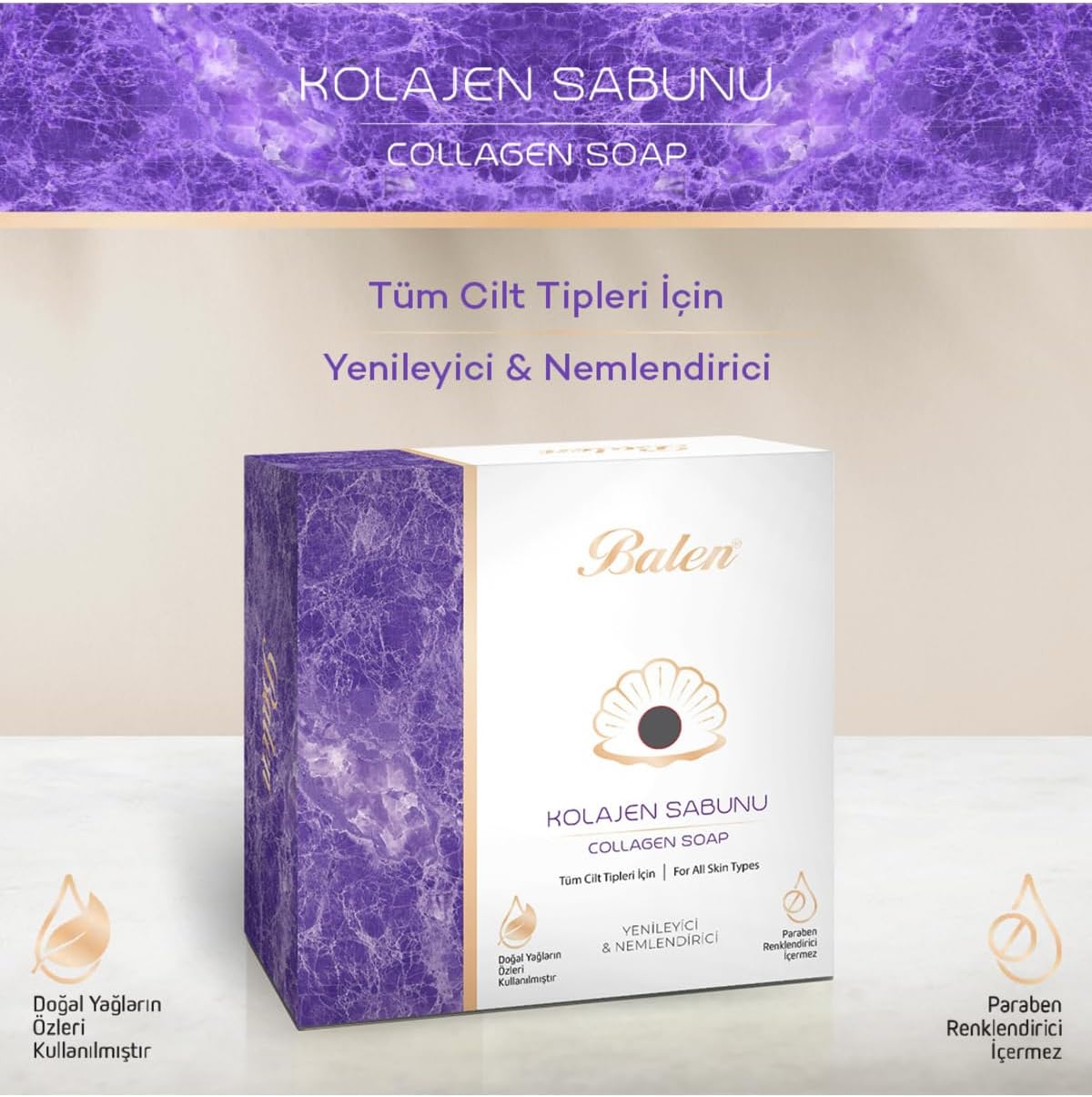 Kolajen Sabunu, Balık Kolajeni, 125 gr, Katı Sabun