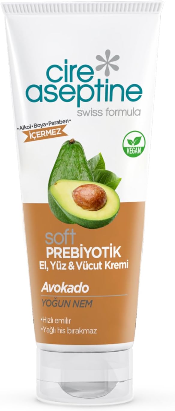 CİRE ASEPTİNE Soft Prebiyotik Avokado El, Yüz ve Vücut Kremi 75 ml
