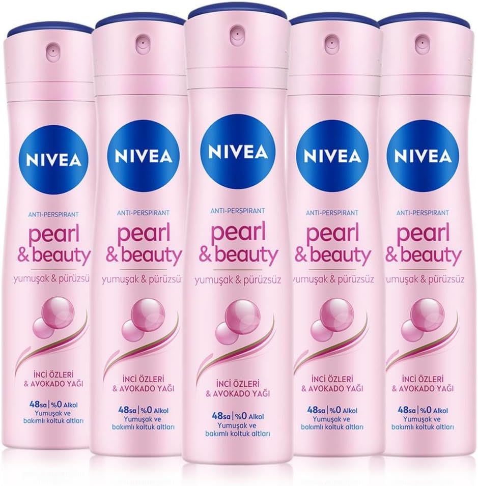Kadın Sprey Deodorant Pearl&Beauty, 48 Saat Anti-perspirant Koruma 150ml X5 Adet