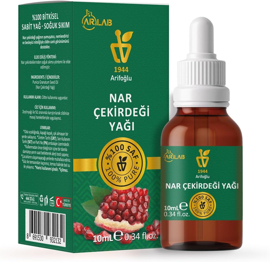 Nar Çekirdeği Yağı 10ml%100 Saf Yağ ARLAB Pure Pomegranate Seed Oil 10ml