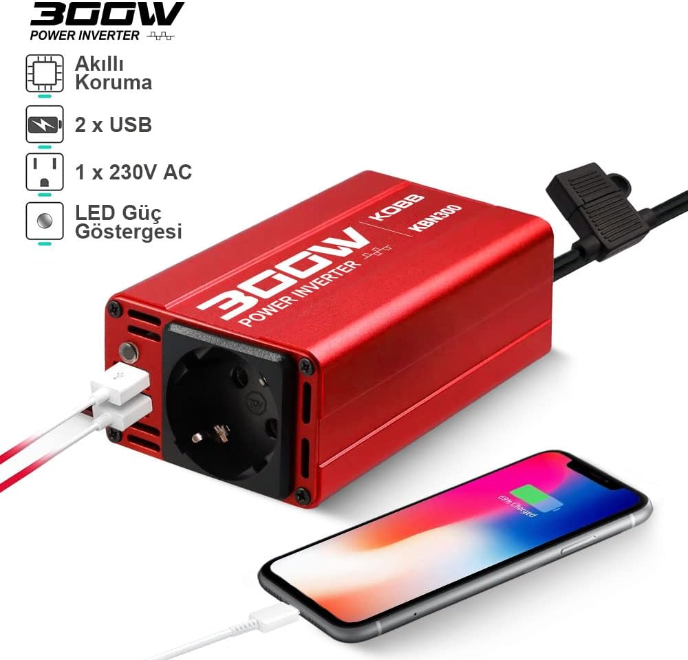 KBN300 12V/220V 300Watt Modifiye Sinüs Dönüştürücü İnvertör