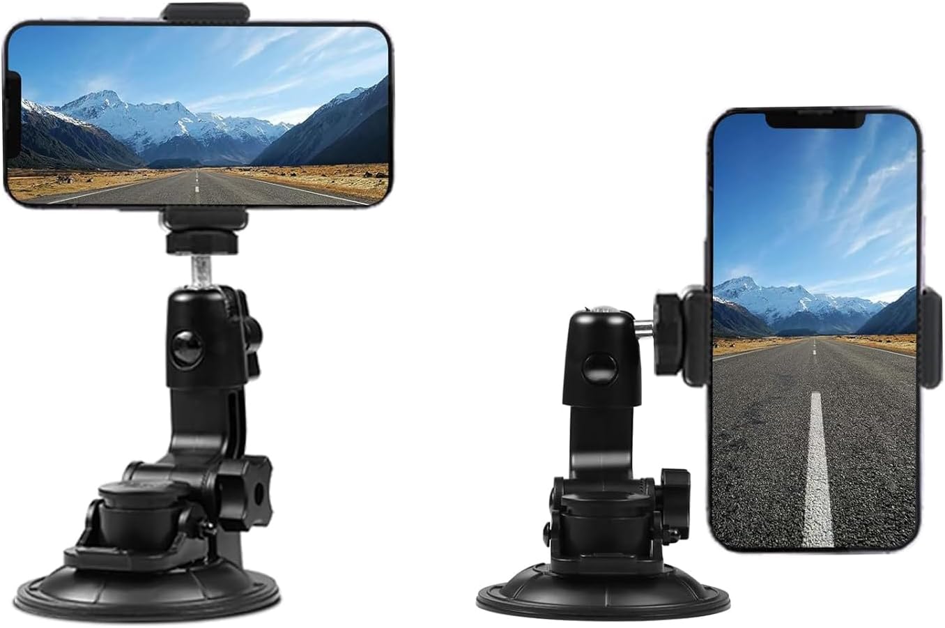 Vantuzlu Kamera ve Telefon Tutucu Aparat – 1/4 Vida Uyumlu Çok Açılı Ayarlanabilir Tripod Bağlantısı, Güçlü Vakum Tabanlı Sabitleme, Araç Cam Masa Çekim Desteği | CL45