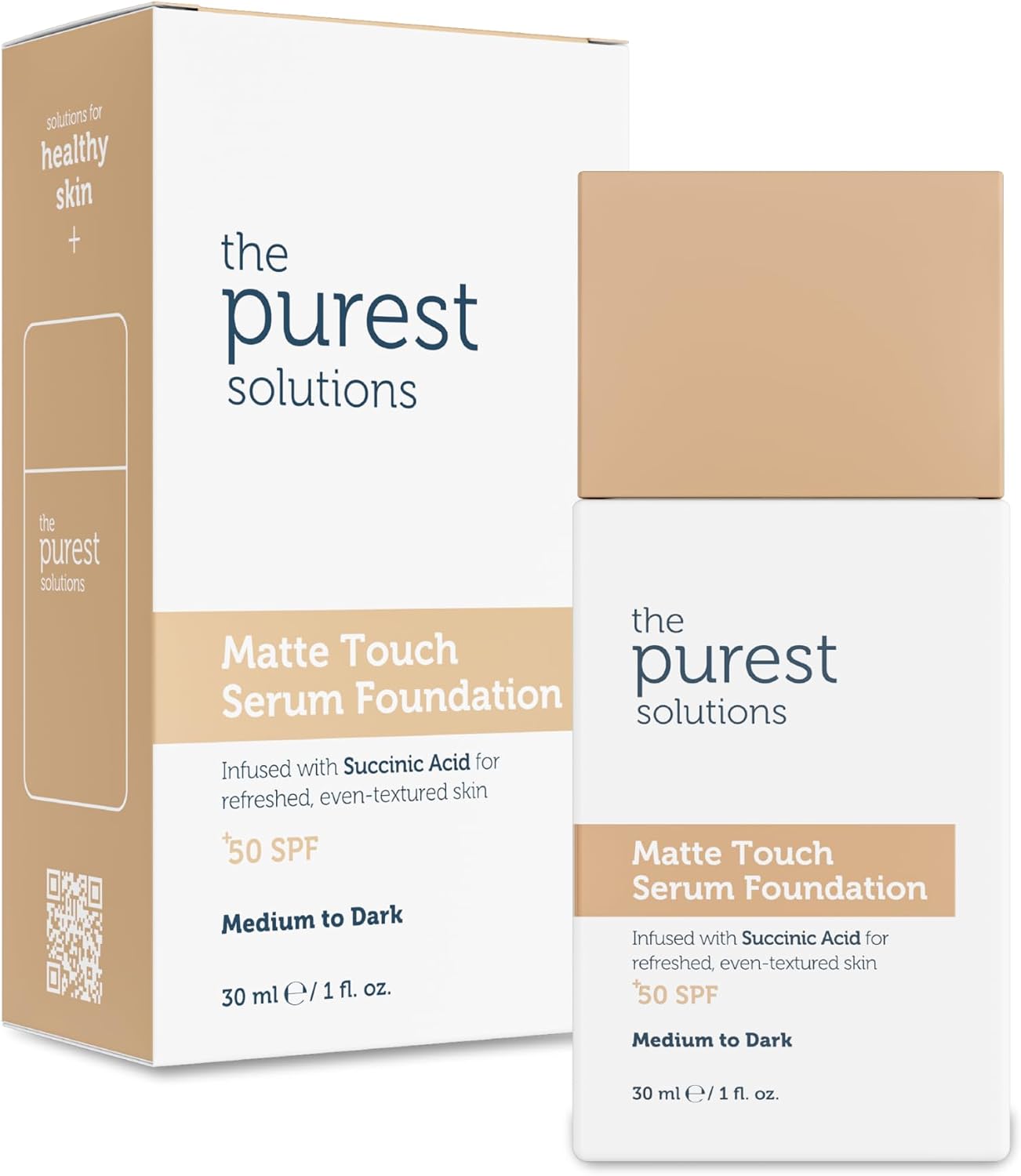 Sebum Dengeleyici & Matlaştırıcı Serum Fondöten SPF 50, 30 Mililitre – Orta/Koyu Ton
