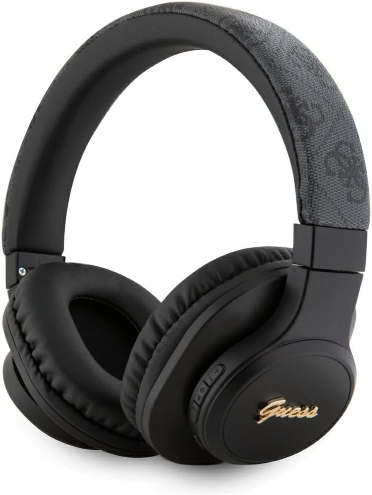 Guess Tone on Tone Script Bluetooth kulaklık kulaklık siyah ve gri