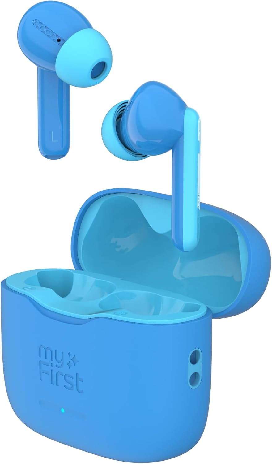 myFirst CareBuds - 2023 Erkek Kızlar için Yeni Kulaklıklar Kayıp Önleyici Şeritli Çocuklar İçin Güvenli Kulaklıklar Kulaklıklar (Mavi)