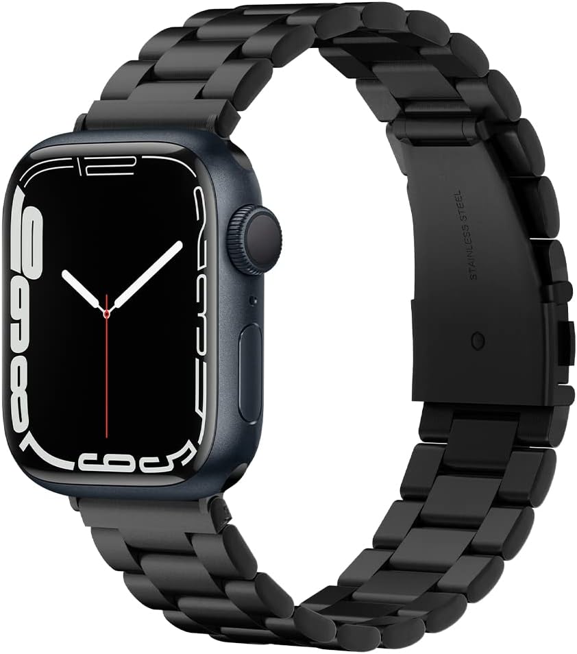 Apple Watch 42/41/40mm Seri 11/10 / 9/8/7 / SE2/SE/6/5/4 ile Uyumlu Kordon Kayış Band Modern Fit Black - AMP04803