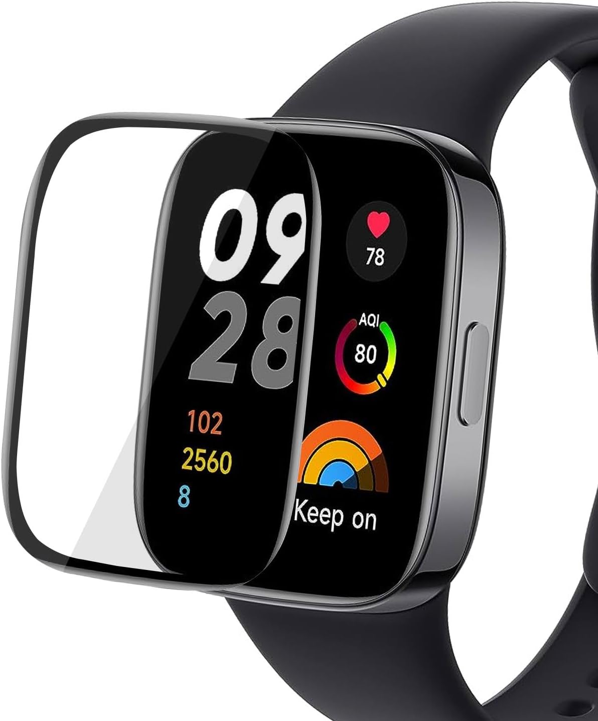 Xiaomi Redmi Watch 3 Tam Kaplayan Nano Cam Ekran Koruyucu Siyah [Redmi Watch 3 ile Uyumlu Ekran Koruyucu]