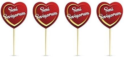 Benim Marifetlerim - Seni Seviyorum Baskılı Pasta Kürdanı 20 Adet