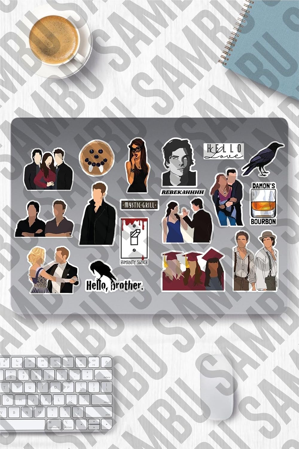 The Vampire Diaries Temalı Sticker Etiket Seti 1 -Vampir Günlükleri Sticker- Laptop Notebook Telefon