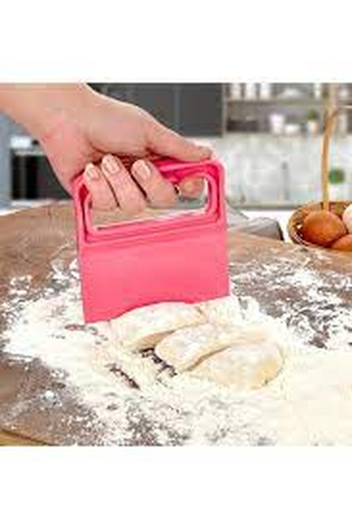 Saplı Hamur Kesici - Kazıyıcı Plastik Spatula