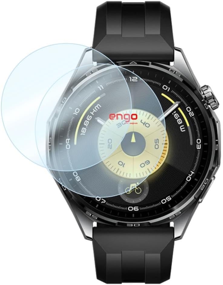 Huawei Watch Gt 6 46mm İle Uyumlu Ekran Koruyucu Çizilmeye Dayanıklı Akıllı Saat Koruması, 9H Temperli Kırılmaz Esnek Nano Cam, Hd Şeffaf 2 Adet