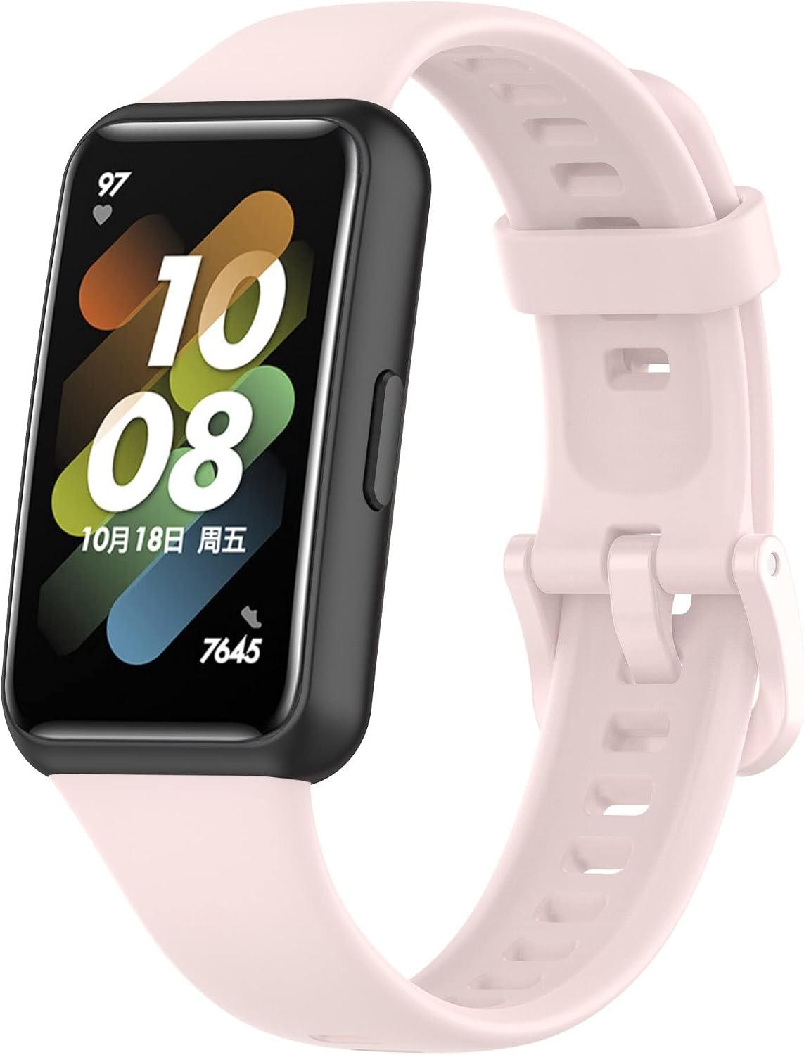 Huawei Band 7 ile uyumlu Saat Kayışı Ent Kaliteli Huawei Mi Band 7 ile uyumlu Spor Saat Kontrast Renkli Lagniappe Silikon Kordon