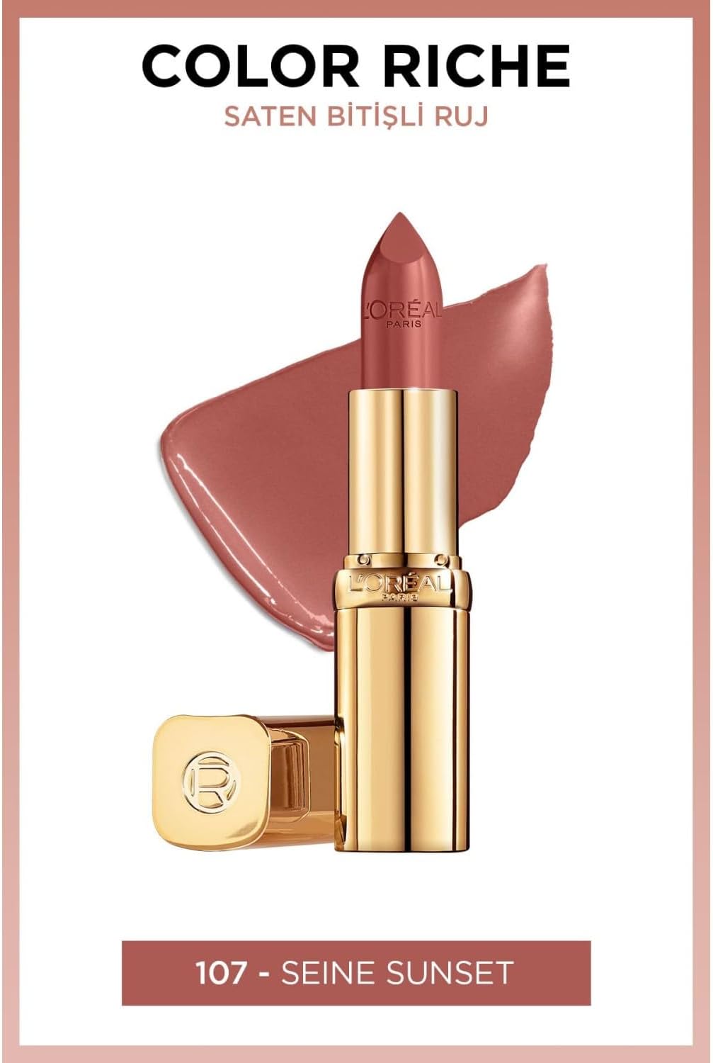 Color Riche Saten Bitişli Ruj - 107 Seine Sunset Nude