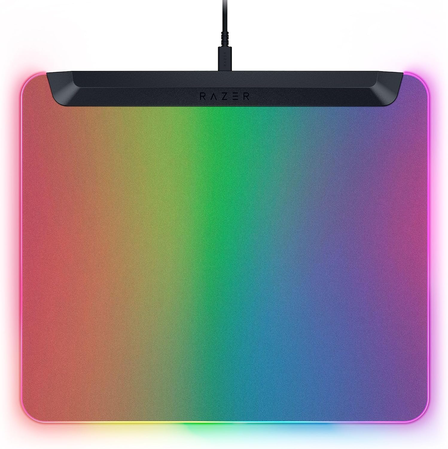 Firefly V2 Pro - RGB arkadan aydınlatmalı oyun mouse matı - Entegre USB Bağlantı Noktası (15 Bölge LED Aydınlatma, Optimum İzleme için Mikro Kazınmış Dokulu Yüzey) Siyah
