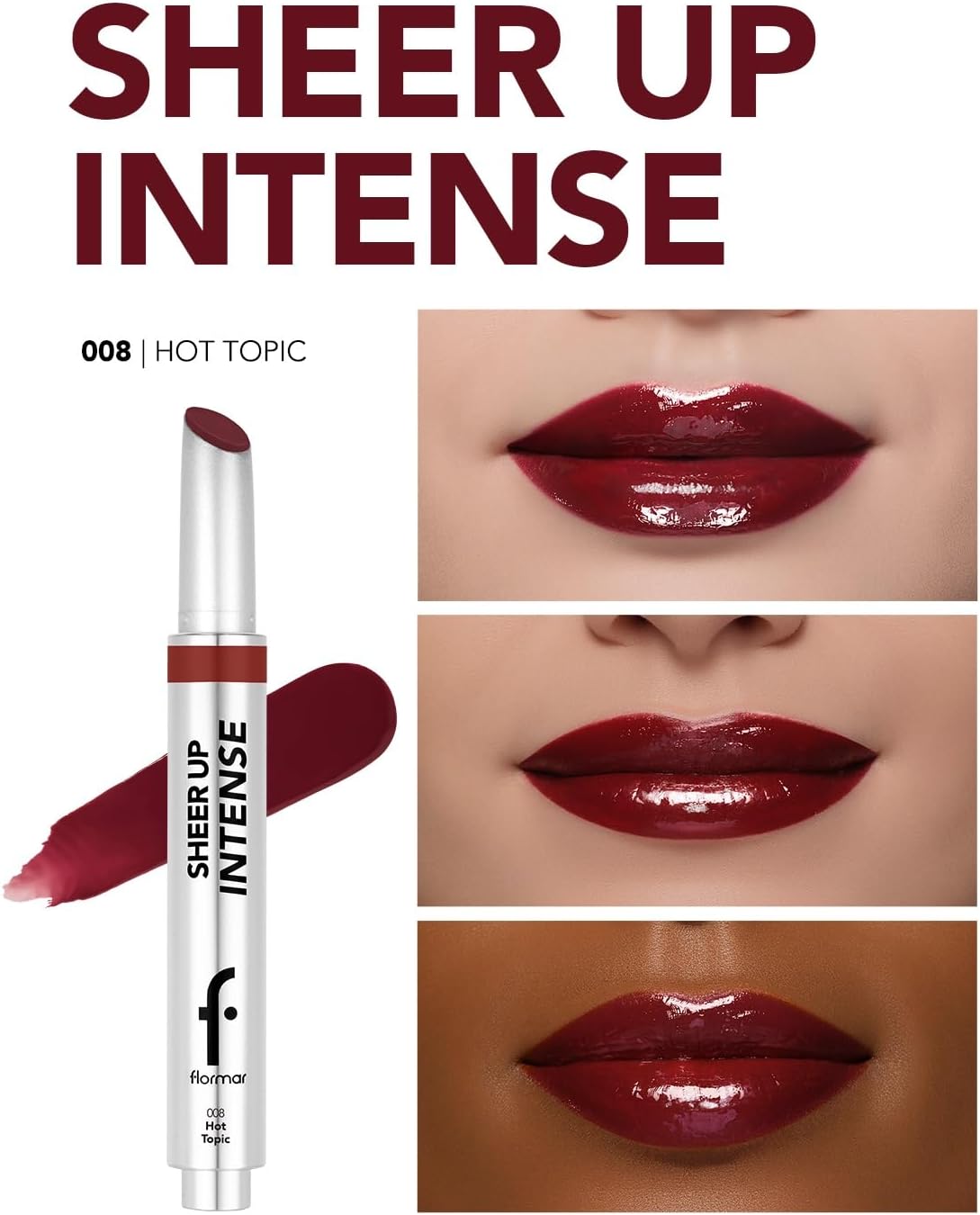 Sheer Up Intense Lipstick -008 HOT TOPIC